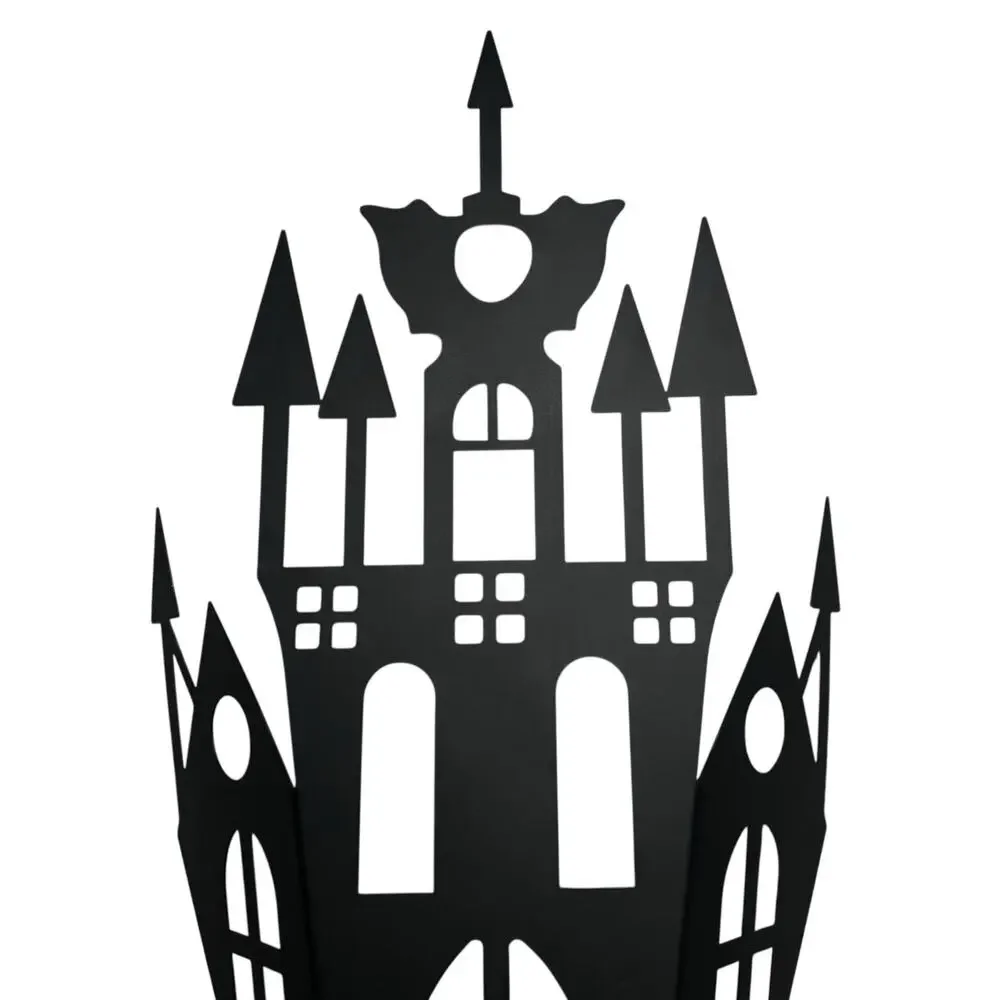 Black Metal Gothic Academy Haunted House Tealight Candle Holder Halloween Decor